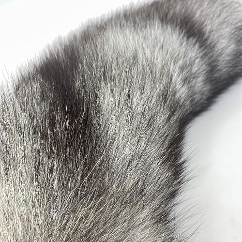 FEXATA Fox Tail Keychain silver blue fox tail thumbnail 3