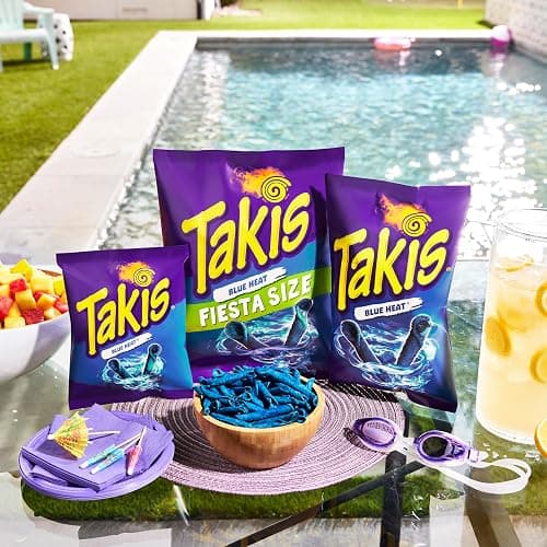 Takis Blue Heat 40 pc / 1 oz Multipack - Intense Hot Chili Pepper Flavored Extreme Spicy Rolled Tortilla Chips - Individual Bags, Perfect for Tailgates, Parties, Lunchboxes or Lunches thumbnail 4