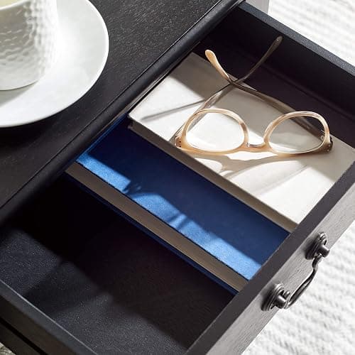 Safavieh Home Collection Athena Black 1-Drawer Accent Table thumbnail 4