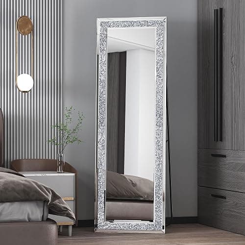 JACUKO Floor Mirror Full Length 18×59 Inch, Full Body Mirror with Frame, Wall Mirrors for Wall Full Length Mirror with Stand, Standing Mirrors for Dressing Bedroom Living Room Home Decor thumbnail 3