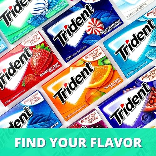 Trident Minty Sweet Twist Gum, 12 Packs of 14 Pieces (168 Total Pieces) | Chewing Gum with Xylitol, Perfect for Long Lasting Fresh Breath at School, Work & Travel thumbnail 10