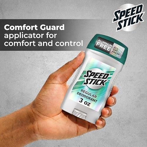 Speed Stick Aluminum Free Men's Deodorant, Regular, 3 oz (4 Pack) | 24-HR Sweat and Odor Protection, Underarm Antiperspirant for Men, Male Grooming, Everyday Use, Active Lifestyles thumbnail 7