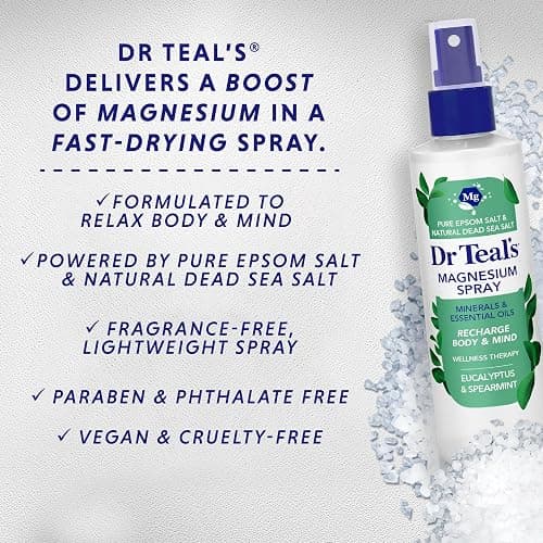 Dr Teal's Magnesium Eucalyptus Spray with Natural Dead Sea Salt, 8 fl oz (Pack of 2) thumbnail 4