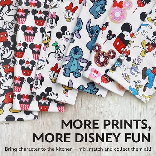 Disney Kitchen Towels – 2-Pack 100% Cotton Kitchen Towels Set – 16" x 26" Soft & Absorbent Dish Towels – Mickey, Minnie & Stitch Designs – Durable, Machine Washable (Stitch) thumbnail 6