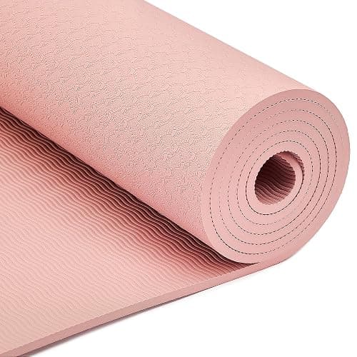 Amazon Basics 1/4 Inch Thick TPE Exercise Yoga Mat with Carrying Strap - Rosa thumbnail 4