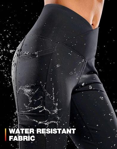 G Gradual Women's Fleece Lined Pants Water Resistant Winter Thermal Flare Leggings Hiking Snow Pants for Women 4 Pockets thumbnail 4