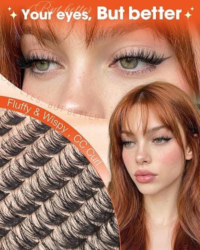 Wispy Lash Clusters Natural Fluffy Eyelash Clusters C Curl | Cluster Eyelash Extensions Short 10-16mm Individual Lashes Spider Breeze Lash Extensions by Delyneph thumbnail 2