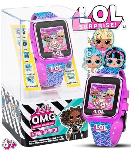 Accutime LOL Surprise! Kids Smart Watch - Interactive Touchscreen with Games, Selfie Camera, Step Tracker, Alarm, and Interchangeable Printed Silicone Straps - Fits Wrists 5.5" to 8.0" thumbnail 2