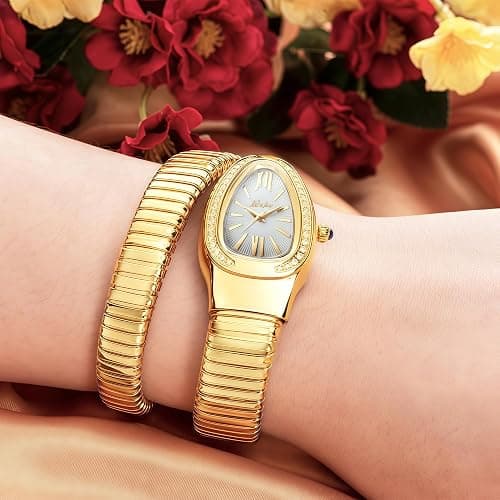 MASTOP Snake Face Watch for Women Snake Shape Face Women Watches Ladies Watches Waterproof Steel Dainty Dress Female Wrist Watches Relogio Feminino thumbnail 3