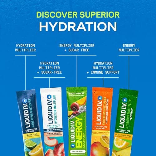 Liquid I.V. Hydration Electrolytes, Cotton Candy, 16 Count | Scientifically Formulated | Clinically Proven Hydration | No Artificial Sweeteners | Non-GMO | Vegan | Powder Drink Mix thumbnail 9