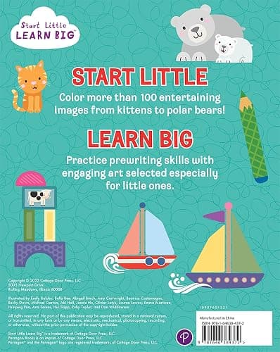 My First BIG Toddler Coloring Book with 128 Perforated Pages of Fun Coloring Scenes Including Animals, Unicorns, Dinosaurs, Mermaids, Castles, Trucks, and More! (Start Little Learn Big Series) thumbnail 2