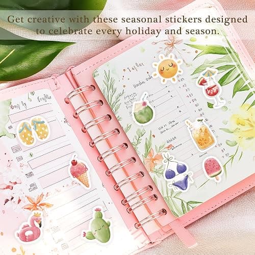 Slapaflife Planner Stickers (24 Page, 1000+ Stickers, Multicolor, Paper, Vintage Style, Holiday & Seasonal Themed, Planner & Scrapbook Accessories) thumbnail 8