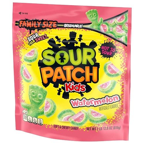 SOUR PATCH KIDS Watermelon Soft & Chewy Gummy Candy, Family Size, 1.8 lb | Bulk Candy thumbnail 12