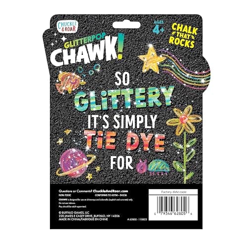 Chuckle & Roar - Glitterpop Chawk! - Outdoor Fun - Great on Any Hard Surface - Glitter Colors on Hard Surfaces - Ages 4 and Up thumbnail 3