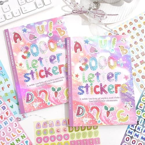3000+ Pcs Alphabet Sticker for Journaling,Fun & Colorful Craft Letter Stickers for Junk Journal, Scrapbooking Supplies, Ideal DIY Decorative Gift for Women Teen Girls thumbnail 8