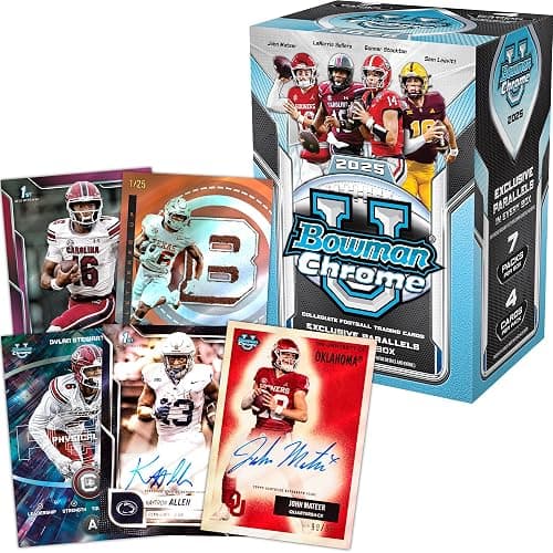 2025 Bowman University Chrome Football - Factory Sealed - Value Box thumbnail 2