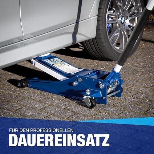 NTG Hydraulischer Wagenheber 3T - TÜV-Zertifiziert 75-505mm für PKW & SUV | Flacher Rangierwagenheber mit Doppelzylinder - extra stabil - 3 Tonnen Tragkraft - inkl. Gummiauflage thumbnail 4