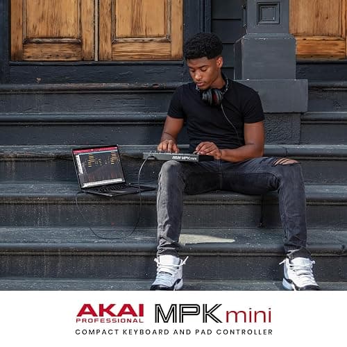 Akai Professional MPK Mini MK3-25 Keys USB MIDI Keyboard Controller with 8 Backlit Drum Pads, 8 Buttons, Music Production Software and Native Instruments Sound Package (NKS Integration), Black thumbnail 9