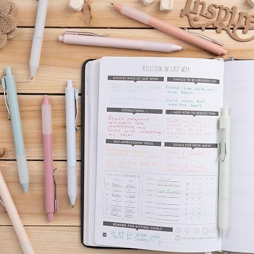 BLIEVE - Pastel Colored Gel Pens With Cool Matte Finish, Aesthetic and Cute Pens With Smooth Writing For Journaling And Bible Note Taking No Bleed Through, Cute School Supplies 8 Pack thumbnail 6
