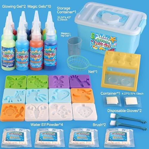 wookidel Aqua Fairy Water Gel Kit for Kid, Magic Water Elf Toy Kits with 12PCS Magic Gel and Animal Molds-Gift for Christmas,Birthday,New Year,Creative Art Craft Kit for Girls 6 7 8 10 Year Old thumbnail 5