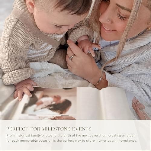 Elegant Linen Photo Album - 200 Acid-Free Pockets for 4x6 Pics - Perfect for Weddings & Gifts thumbnail 7
