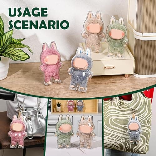 Clear Protective Cases for Monsters Exciting(V1&V3)- Includes Independent Hanging Kit & Dual Stabilization Tape, Suitable for Indoor Collection Display and Outdoor Showcase - Standing-1pack thumbnail 6