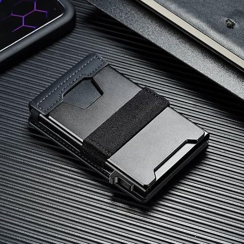 furid Smart Wallet For Men Slim Minimalist: Metal Pop Up Wallet Card Holder - Rfid Blocking Wallet Gift For Male Husband thumbnail 8