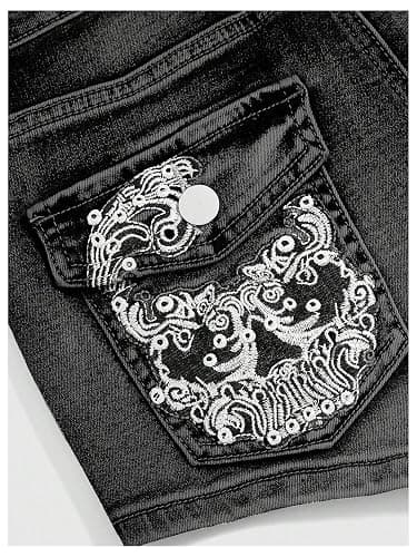 SOLY HUX Women's Y2k Denim Shorts Grunge Punk Low Waist Skinny Mini Jean Shorts Streetwear thumbnail 5