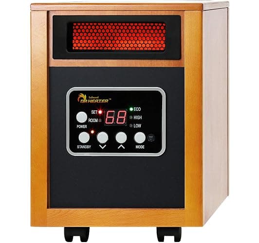 Dr Infrared Heater Portable Space Heater, Original, 1500-Watt, Cherry (Pack of 1) - Image 1