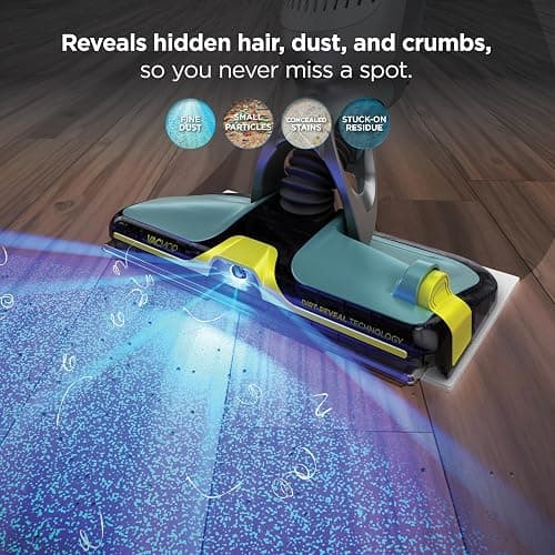Shark VACMOP Reveal Cordless Vacuum & Spray Mop, Green, VM401 | Hard Floor Cleaner, Powerful Suction, Illumination Light, 4 Disposable Pads, 12oz Pet Cleaning Solution thumbnail 4
