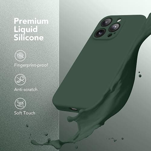 SuydanBox Magnetic for iPhone 13 Pro Max Case, Compatible with MagSafe, [Full Camera Protection][Screen Protector] Silicone Shockproof Protective Phone Case for iPhone 13 Pro Max 6.7", Alpine Green thumbnail 2