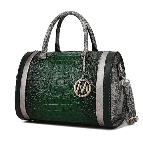 MKF Collection Satchel Bag for Women, Crocodile Embossed Vegan Leather Top-Handles Crossbody Handbag Purse by Mia k - Image 1