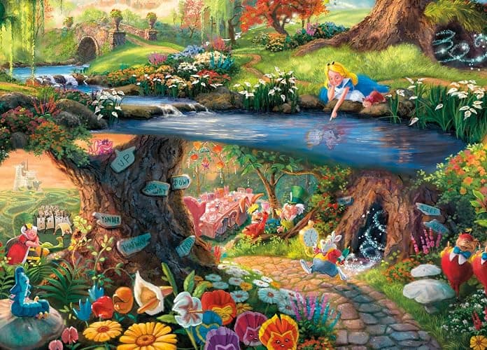 Ceaco - Disney - Thomas Kinkade - Alice in Wonderland - 1000 Piece Jigsaw Puzzle thumbnail 2