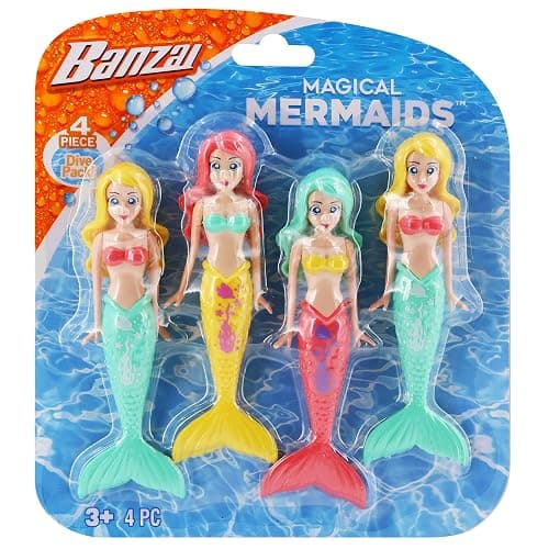 Banzai Dive Mermaids 4pc Colors May Vary thumbnail 4