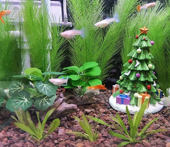 M2cbridge Plastic Fish Tank Plants Soft Silk Water Grass Reptile Waterweed for Terrarium Simulate Aquatic and Aquarium Landscape(2pcs,8") thumbnail 2