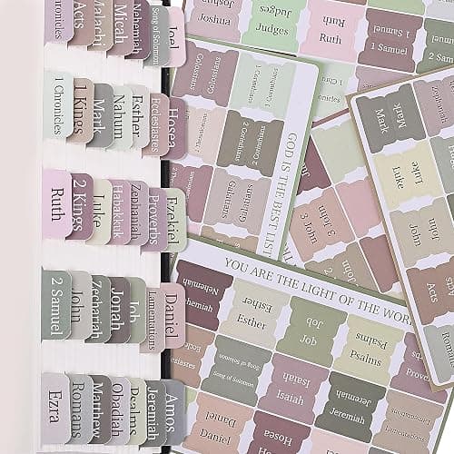 Mr. Pen- Bible Tabs, 75 Tabs, Laminated Bible Tabs for Women and Men, Bible Tabs for Study Bible, Bible Index Tabs, Bible Book Tabs, Bible Labels Tabs, Mr Pen Bible Tabs thumbnail 7