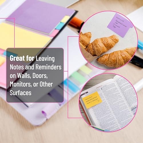 Mr. Pen- Sticky Notes Set, 410 Pack, School Supplies, Office Supplies, Planner Sticky Note Dividers Tabs, Book Notes, Stocky Notes for Bible Journaling thumbnail 5