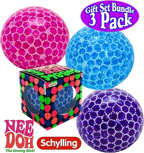 Needoh Schylling Bubble Glob Groovy Glob! Squishy, Squeezy, Stretchy Stress Balls Assorted Gift Set Party Bundle - 3 Pack Random Colors thumbnail 5