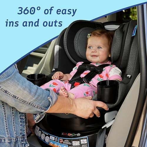 Graco EasyTurn 360 2-in-1 Convertible Car Seat, 360 Degree Rotating Infant to Toddler Rotating Car Seat, 2 Modes Forward and Rear Facing, Slim Design, Cyran thumbnail 6