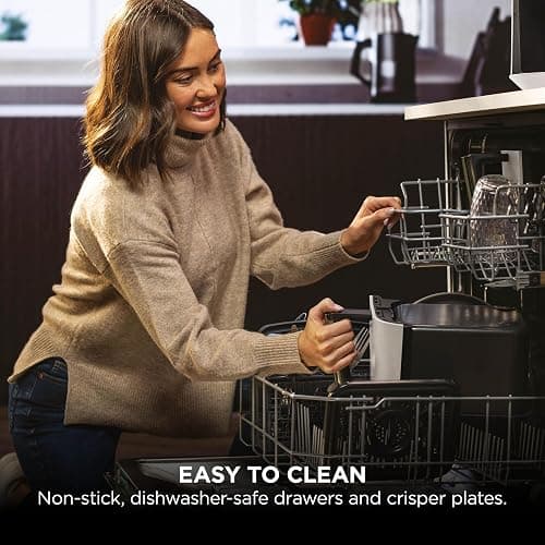 Ninja MAX Dual Zone Digital Air Fryer, 2 Drawers, 9.5L, 6-in-1, Uses No Oil, Air Fry, Max Crisp, Roast, Bake, Reheat, Dehydrate, Non-Stick, Dishwasher Safe Baskets, Stone Gold DZ400UKSTGD thumbnail 6