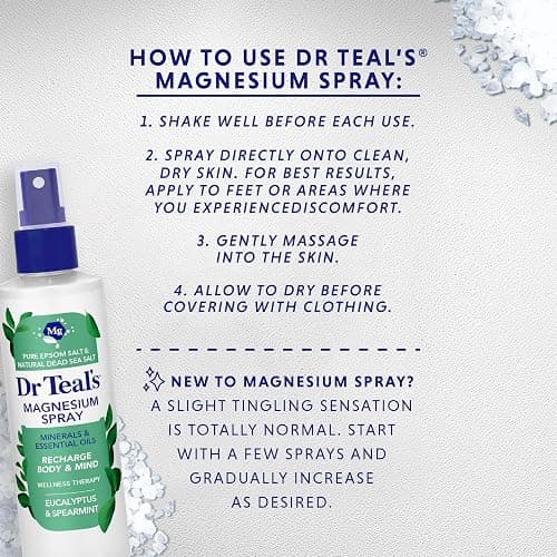 Dr Teal's Magnesium Eucalyptus Spray with Natural Dead Sea Salt, 8 fl oz (Pack of 2) thumbnail 5