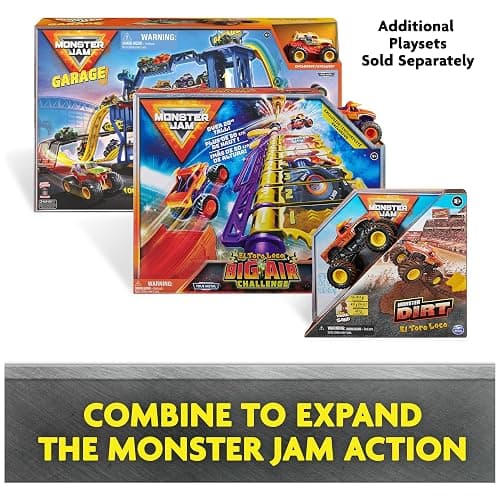 Monster Jam Garage Playset and Storage with Exclusive Grave Digger Monster Truck, Lights & Sounds, Kids Toys for Boys and Girls Ages 4 and Up thumbnail 9