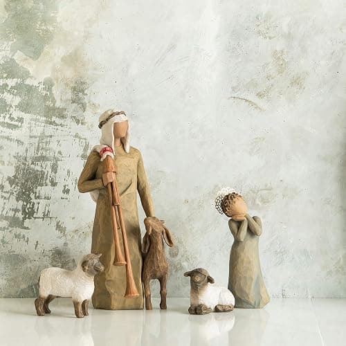 Willow Tree Zampognaro (Shepherd with Bagpipe), A Shepherd's Gift, a Joyous Melody, proclaiming The News Expand and Elevate Your Nativity Collection or Holiday Advent, Sculpted Hand-Painted Figure thumbnail 7