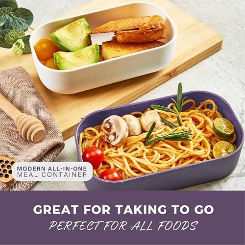 Responsible Products Leak Resistant Bento Box with Tableware for Adult - Teens, Insulated Lunch Box for Women - Men - Girls - Boys, BPA Free, Dishwasher Safe, Microwave Safe, Freezer Safe, 46 oz thumbnail 6