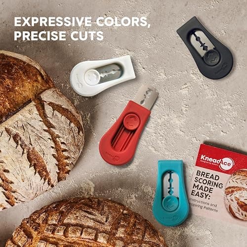 KneadAce Upgraded Extractable & Magnetic Bread Lame Dough Scoring Tool - Professional Sourdough scoring tool for Sourdough Bread baking & Bread Making Tools - Scoring Patterns booklet & 5 Razor Blades thumbnail 9