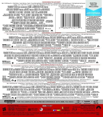 Transformers The Ultimate 5-Movie Collection [4K Ultra HD + Digital] [4K UHD] thumbnail 3