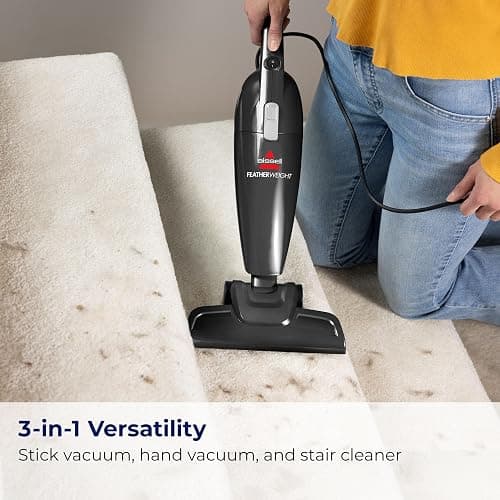 Bissell Featherweight Stick Lightweight Bagless Vacuum with Crevice Tool, 2033M, Black thumbnail 4
