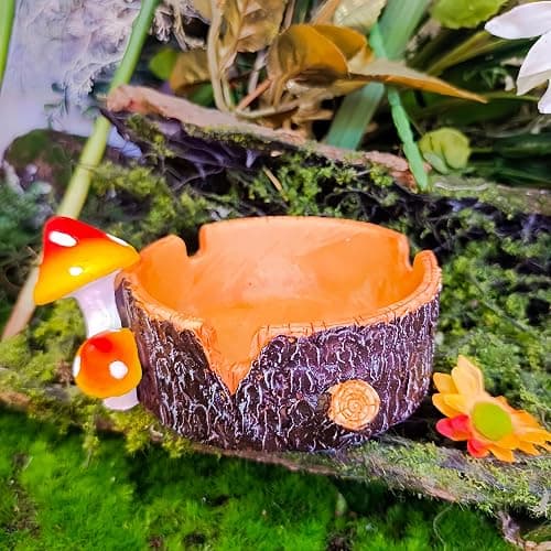 Ashtray Cigarette Snuffer for Smokers Cool Ashtrays,Mushroom Ashtray Outdoor Ashtray Decor, Mushroom Gifts for Home Office thumbnail 6