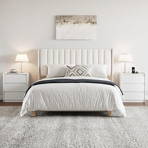 FurniXpress 24" Tall White Nightstand with Charging Station, 3 Drawer Modern Bedside Table with Tray Top, USB & Type-C Ports and AC Outlets for Bedroom or Living Room thumbnail 8