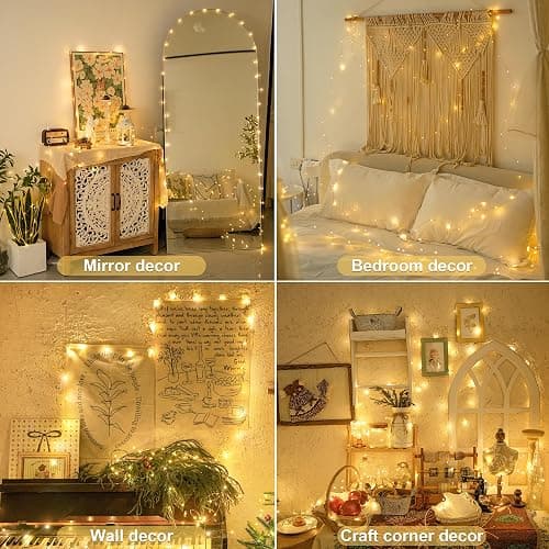 JMEXSUSS 2 Pack Fairy Lights Battery Operated with Remote, Warm White | Total 400LED 132ft String Lights, Twinkle Fairy Lights for Bedroom, Classroom, Dorm, Tree, Party, Patio, Indoor Outdoor Decor thumbnail 4